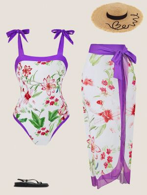 +Size Бански Norevia с парео