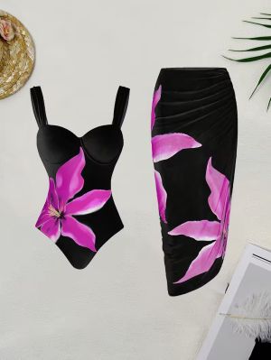 Бански Ferriera Black с парео