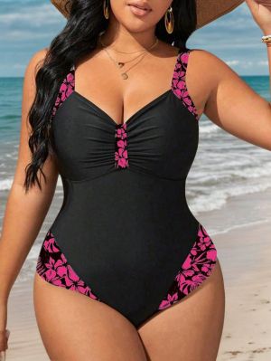 +Size Бански Bellissima Pink