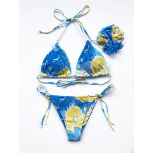 Бански Tilly Scrunchie Blue Yellow